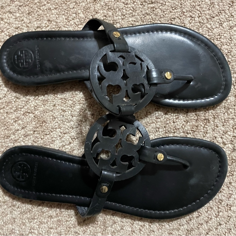 Tory Burch Black Thongs 10